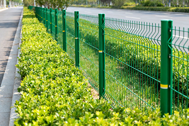 河南省某市政道路绿化带隔离项目 —— 犇顶桃型柱护栏网守护绿化与通行安全(图1)